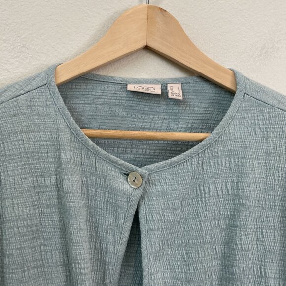 Lori Goldstein LOGO Womens Medium Asymmetrical One Button Cardigan Jacket - Picture 7 of 10